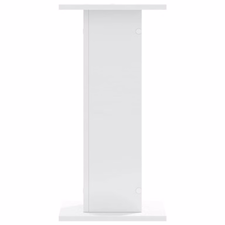 Berkfield Home Set of 2 White Plant Stands, Engineered Wood, W/D/H: 30 x 30 x 60 cm
