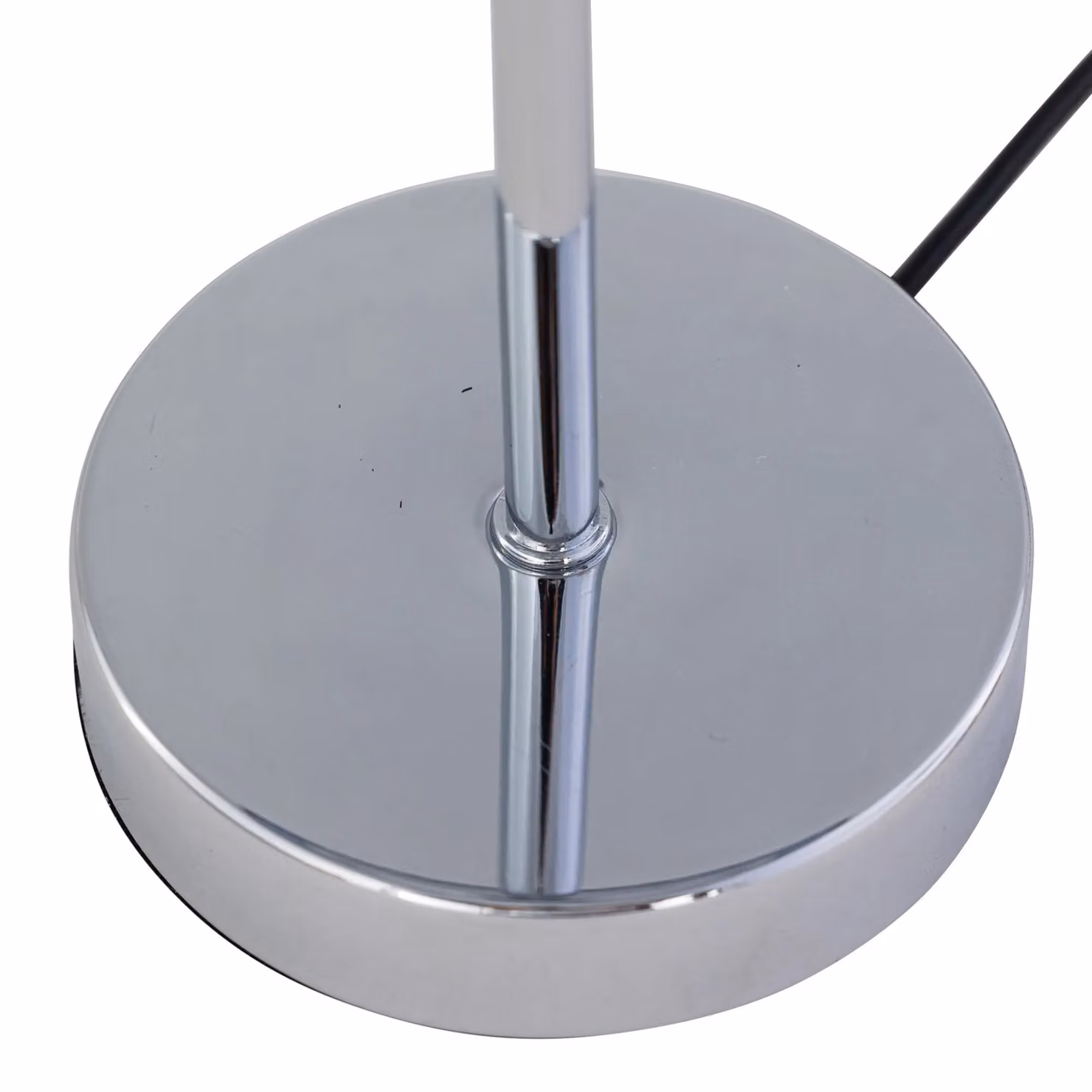 First Choice Lighting Set of 2 Chrome Touch Table Lamps with Navy Blue Fabric Shades – 3