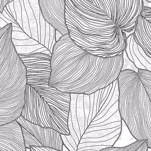 Erismann Collage Collection Non-Woven Abstract Floral Wallpaper in Grey, W: 53 cm, L: 10.05 m