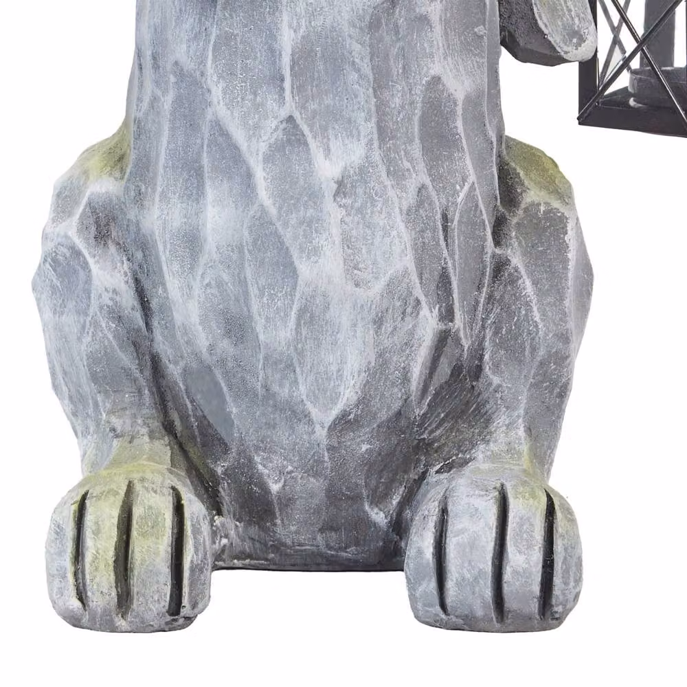 Wyld and Coco Home Grey Easter Bunny Figurine, Height: 37 cm – 3