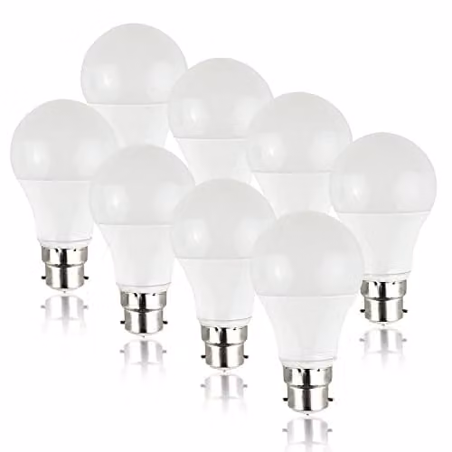 MiniSun Pack of 8 High Power 10W LED B22 BC GLS Energy Saving Bulbs, Cool White 6500K – 1