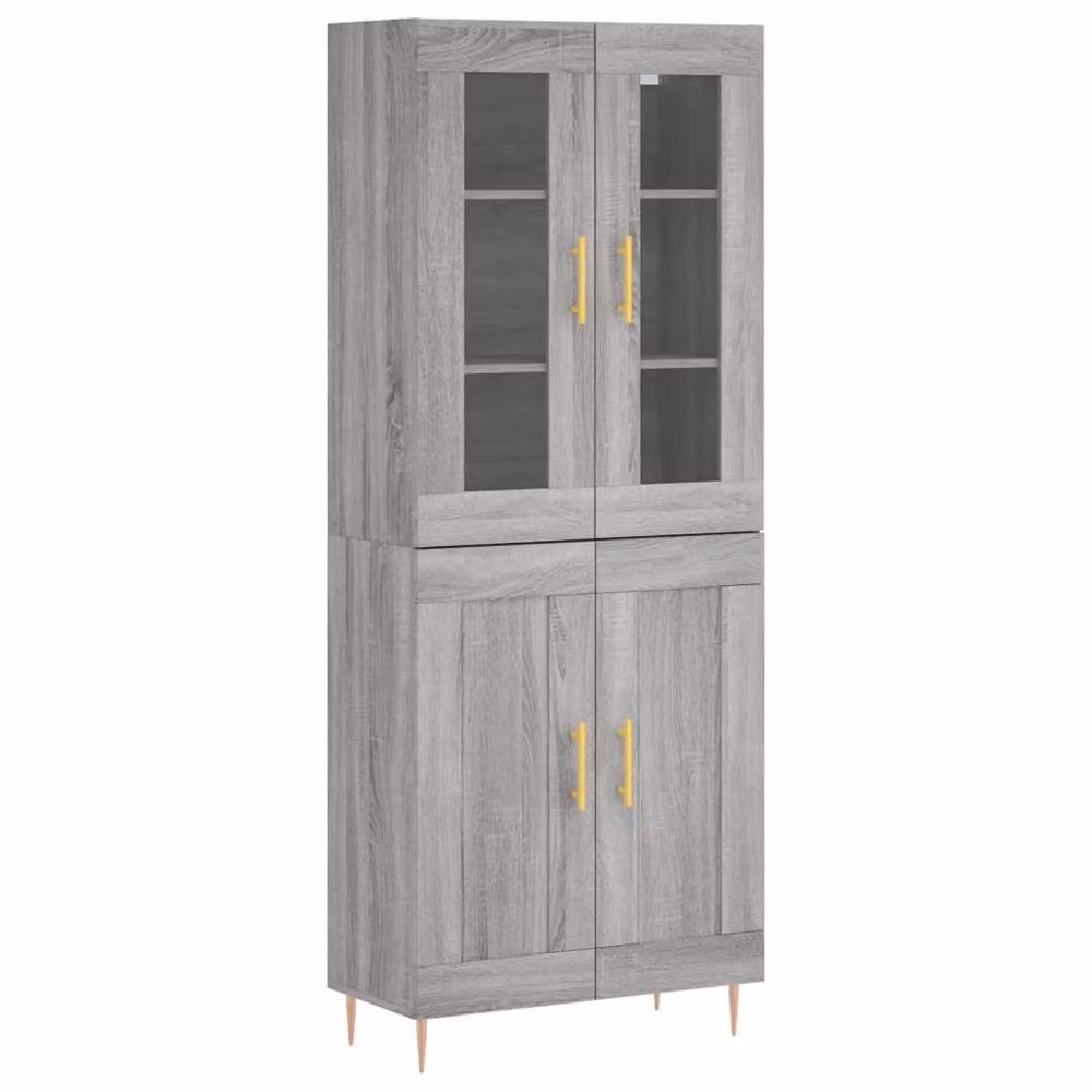 Berkfield Home Grey Sonoma Modern Highboard W/D/H: 69.5 x 34 x 180 cm – 2