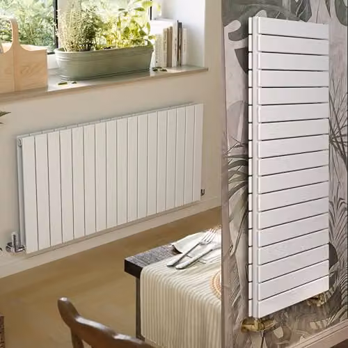 Terma White Steel Double Panel Wall Mounted Radiator, H: 60.0 cm, W: 125.4 cm