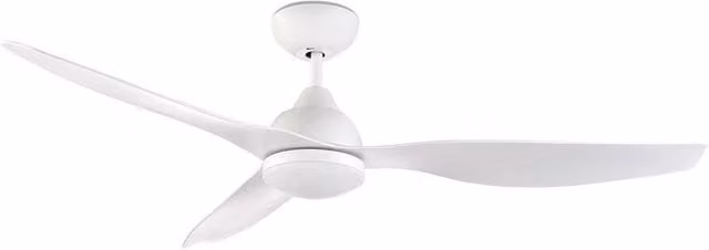 Netlighting Nepal 3 Blade Ceiling Fan with LED Light, White, Diameter: 132 cm