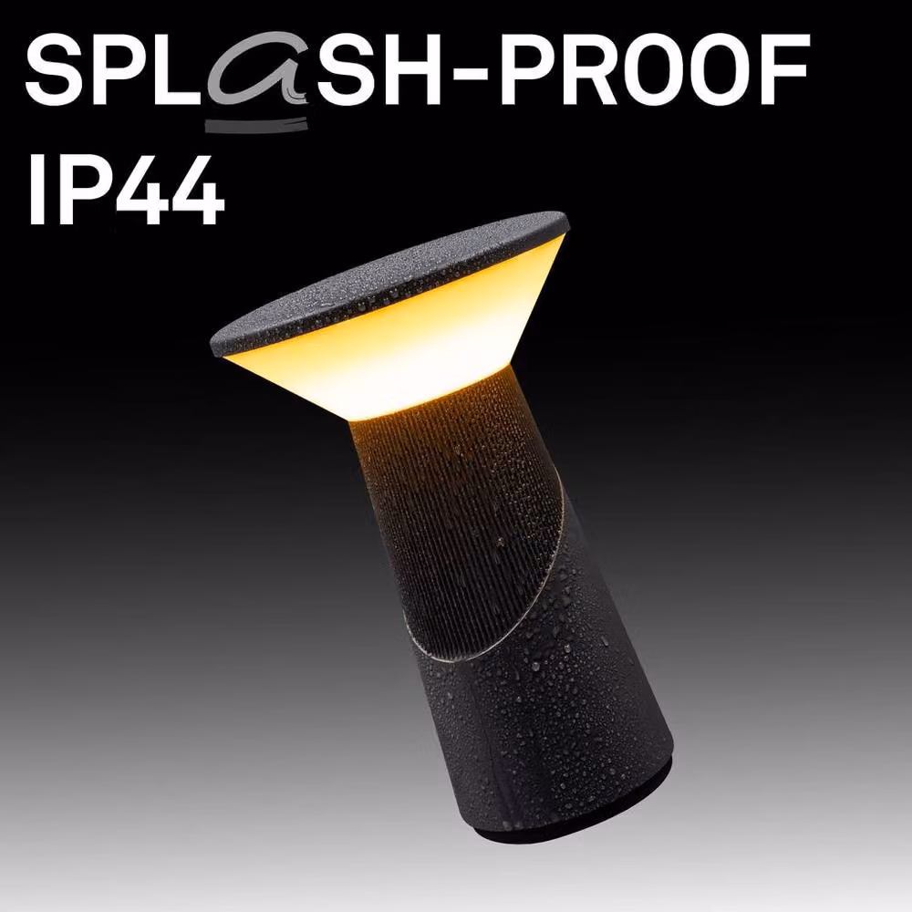 Briloner Pilia Rechargeable LED Table Lamp, Anthracite, H 24 cm x W 15 cm, IP44 Dimmable Night Light – 5