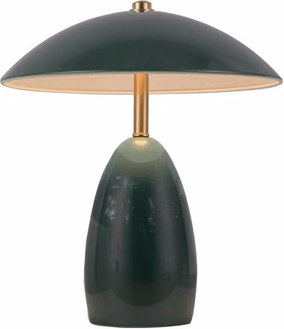 Netlighting Poppy 12V Rechargeable Small LED Table Lamp in Pine Green with Warm White 3000K Light – 1