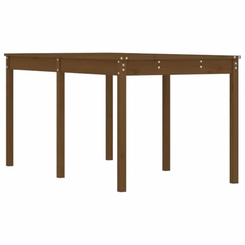 vidaXL Rectangular Garden Table in Brown Solid Pine Wood, W: 159.5 cm, D: 82.5 cm, H: 76 cm – 1