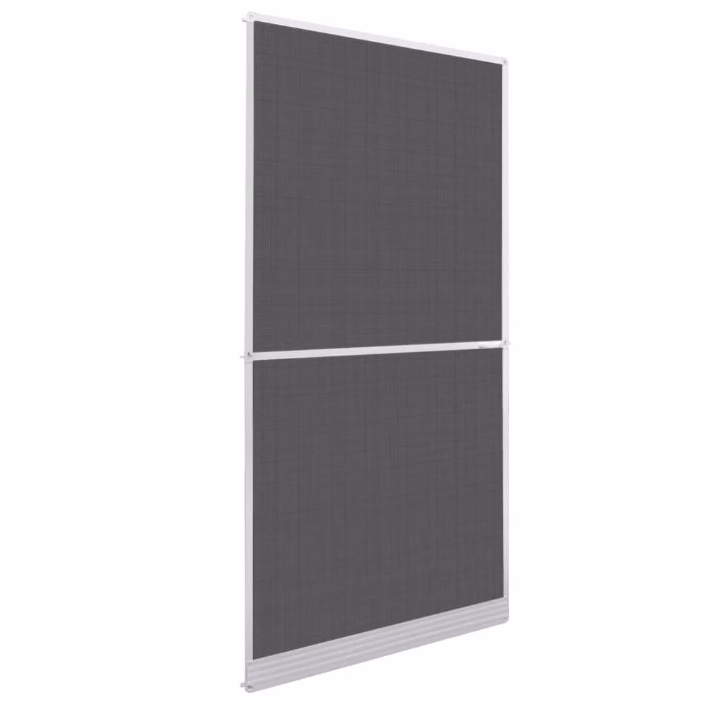 Berkfield Home White Hinged Fibreglass Insect Screen for Doors W: 100 cm, H: 215 cm – 2
