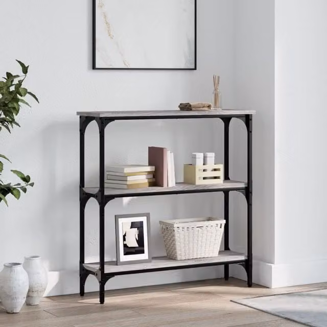 Berkfield Home Grey Sonoma Console Table, W/D/H: 75 x 22.5 x 75 cm
