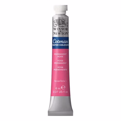 Winsor & Newton Permanent Rose Cotman Water Colour Paint, Pink, 8ml – 1