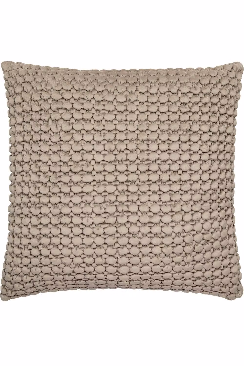 Appletree Bobble Velvet Filled Cushion in Beige, W/D/H: 55 x 55 x 55 cm – 2