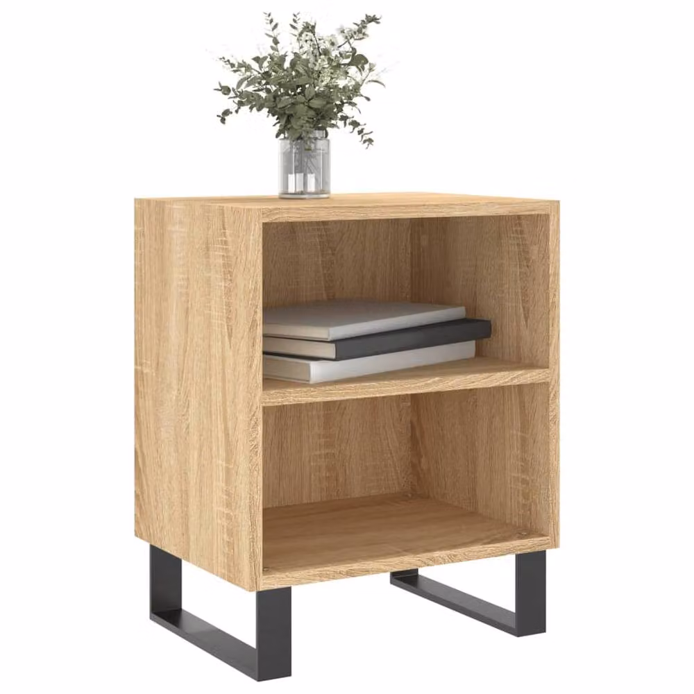 Berkfield Home Set of 2 Sonoma Oak Bedside Cabinets in Brown, W/D/H: 40 x 30 x 50 cm – 2