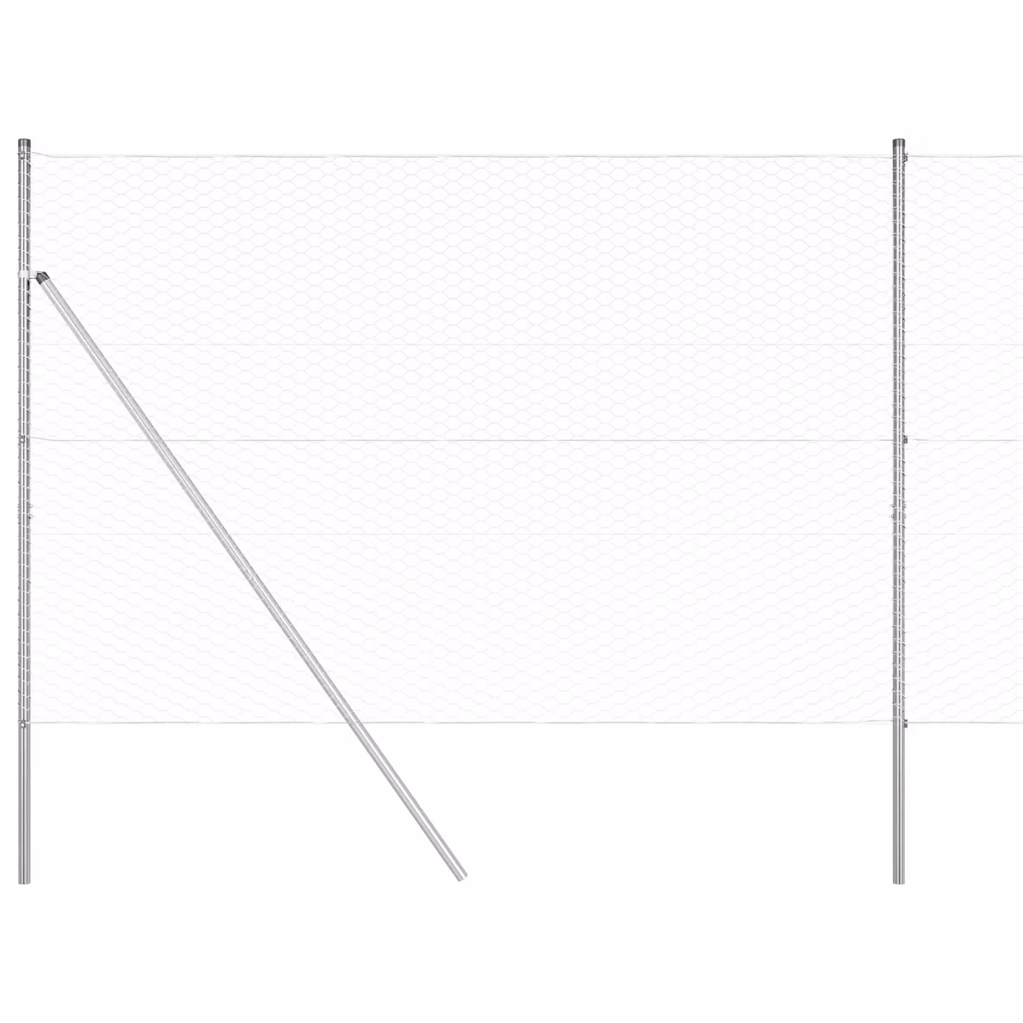 Berkfield Home Silver Galvanised Steel Hexagon Wire Mesh Fence, H: 1.5 m x W: 100 m – 2