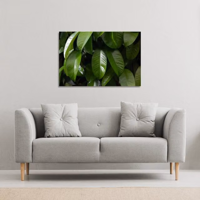 Benjamin Tate Design LTD Botanical Green Leaves Canvas Print, W: 127 cm, H: 101 cm