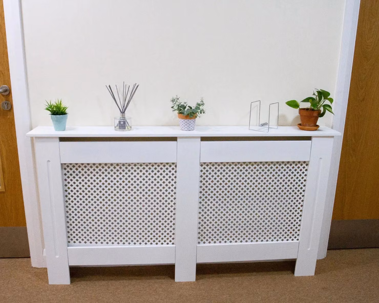 Monstershop White MDF Radiator Cover W/D/H: 172 x 82 x 12.5 cm – 2