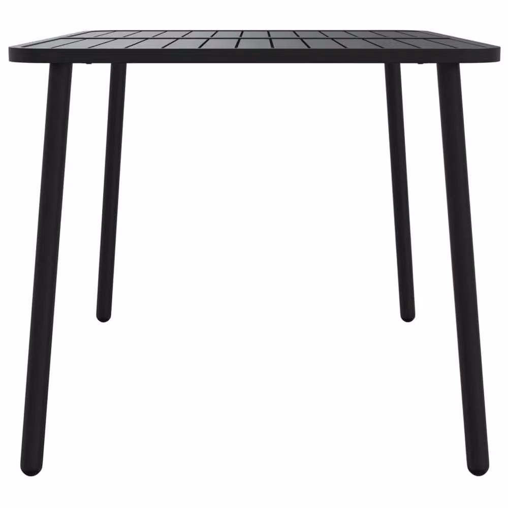 Berkfield Home Rectangular Garden Table in Anthracite and Black Powder Coated Steel, W/D/H: 110 x 80 x 71 cm – 4
