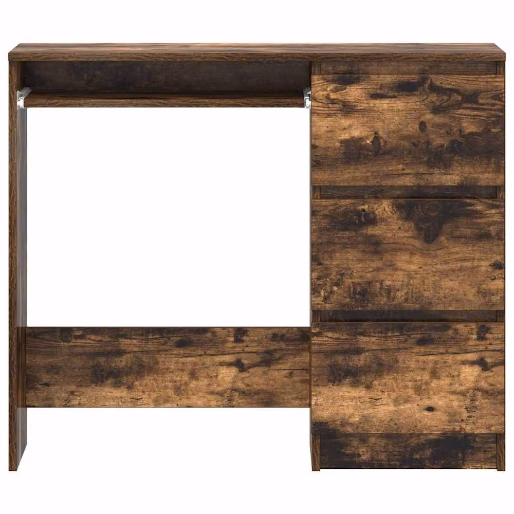 Berkfield Home Elegant Writing Desk in Smoked Oak Brown, W/D/H: 90 x 45 x 76 cm – 4