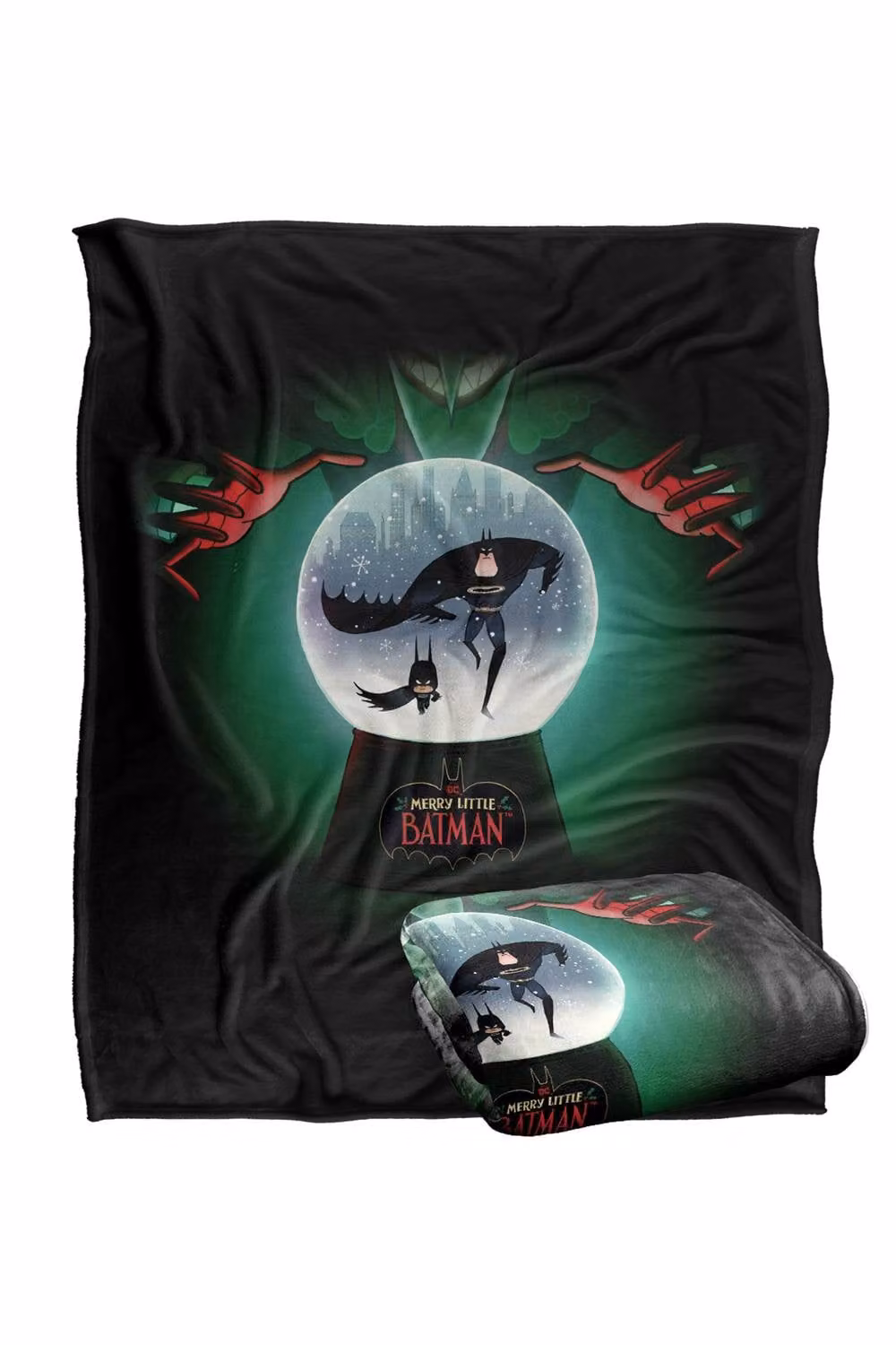 Warner Bros. Merry Little Batman Snowglobe Super Soft Fluffy Polyester Throw Blanket, Multicolour, Extra Large – 2