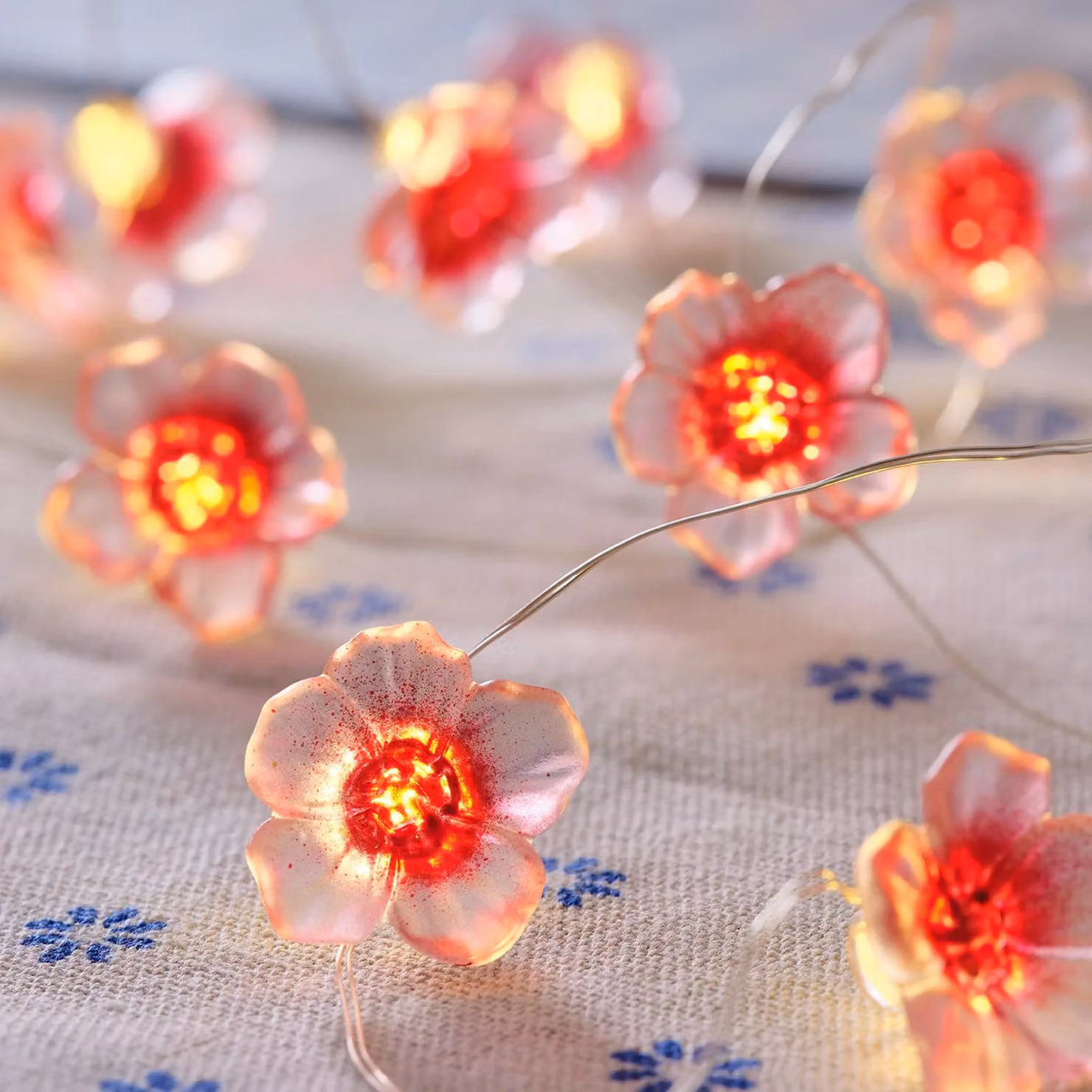 TruGlow 20 Blossom Flower LED Micro Lights in Pink, White and Multicolour with Timer
