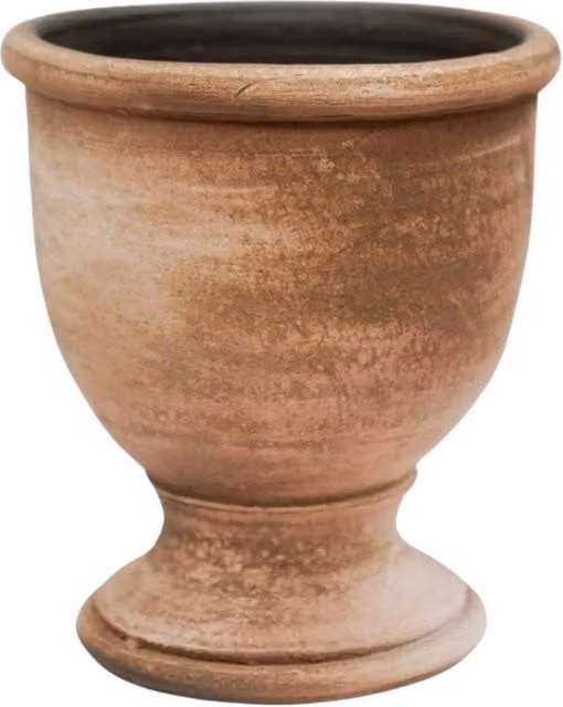 Ivyline York Washed Terracotta Ceramic Urn, Brown, H: 25 cm, D: 21.5 cm – 1