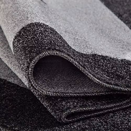 THE RUGS Modern Plain Grey and Black Rectangular Area Rug, W: 160 cm, L: 230 cm – 5