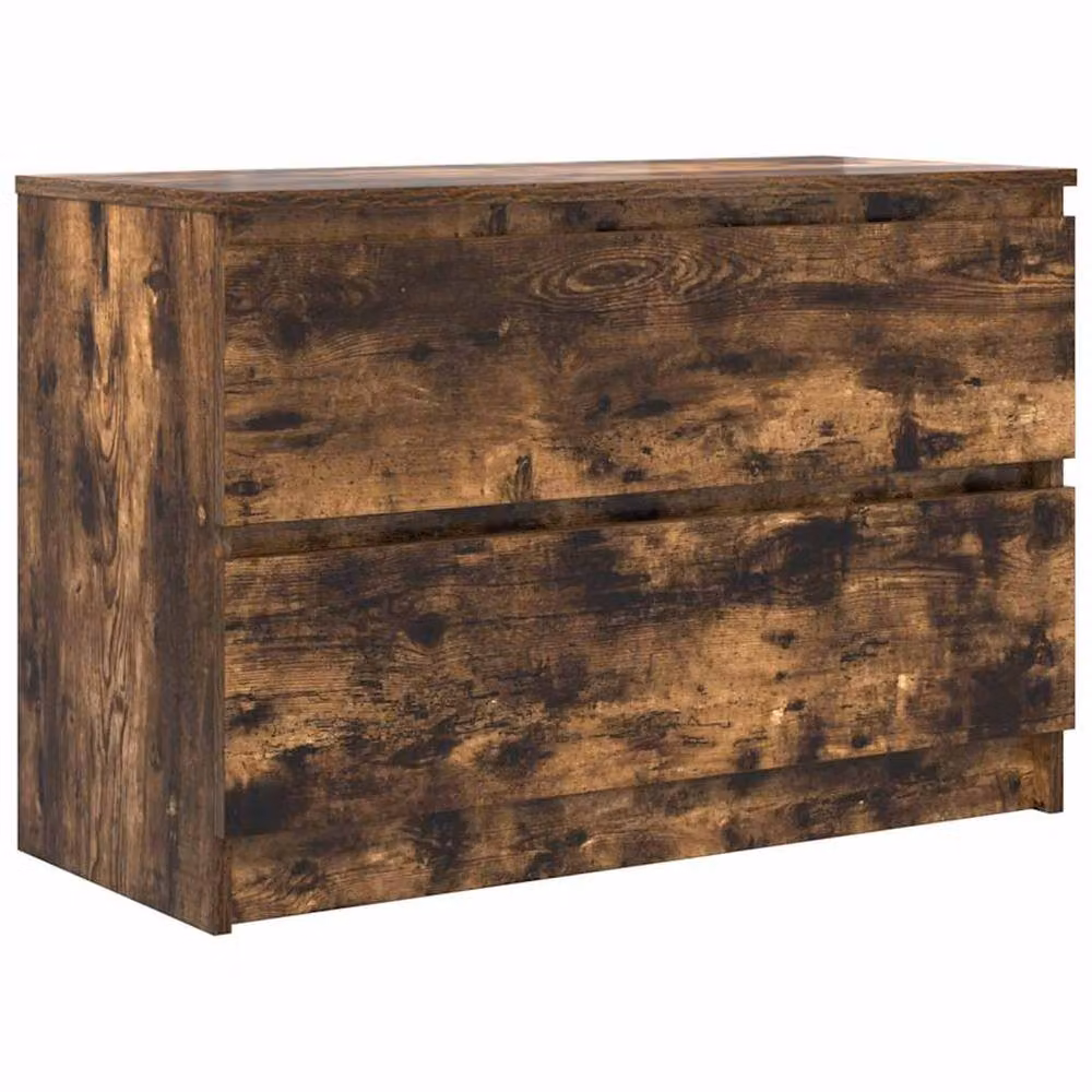 Berkfield Home Smoked Oak TV Cabinet in Brown, W/D/H: 80 x 35 x 54 cm – 2