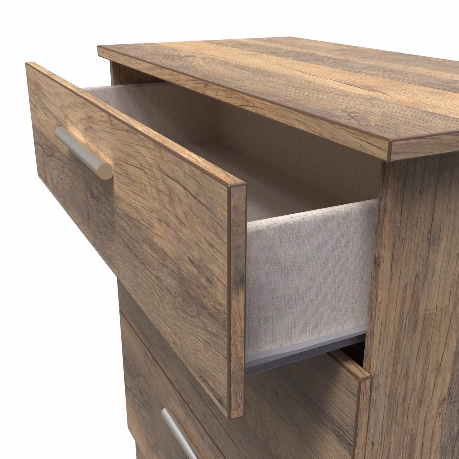 Ready Assembled 2 U Stafford 3 Drawer Deep Chest in Dark Brown Oak – 3