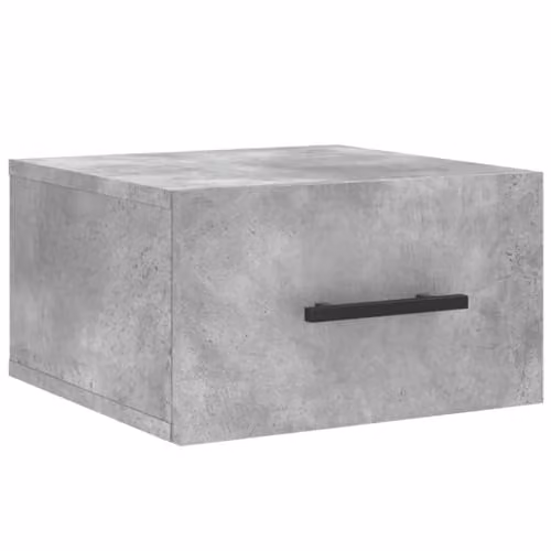 vidaXL Wall-mounted Bedside Cabinet in Concrete Grey, W/D/H: 35 x 35 x 20 cm