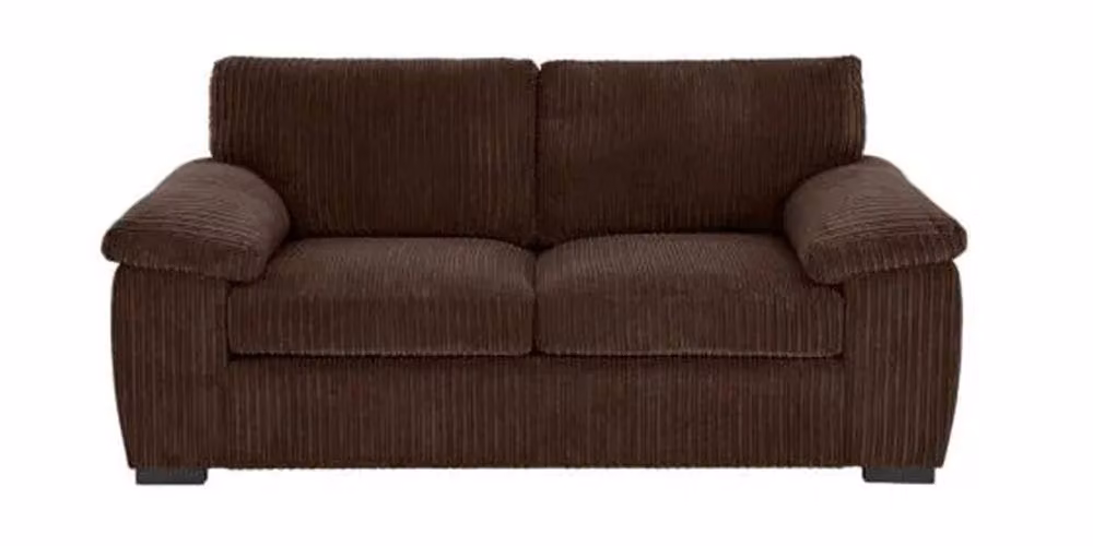 LUXURY LIFE Amalfi 2 Seater Sofa in Chocolate Brown Jumbo Cord Fabric – 2