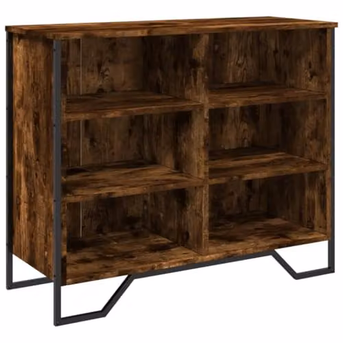 vidaXL Sideboard in Smoked Oak Brown, Engineered Wood, W/D/H: 91 x 35.5 x 74.5 cm