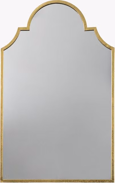 Perch & Parrow Zarina Art Deco Gold Metal and Glass Mirror
