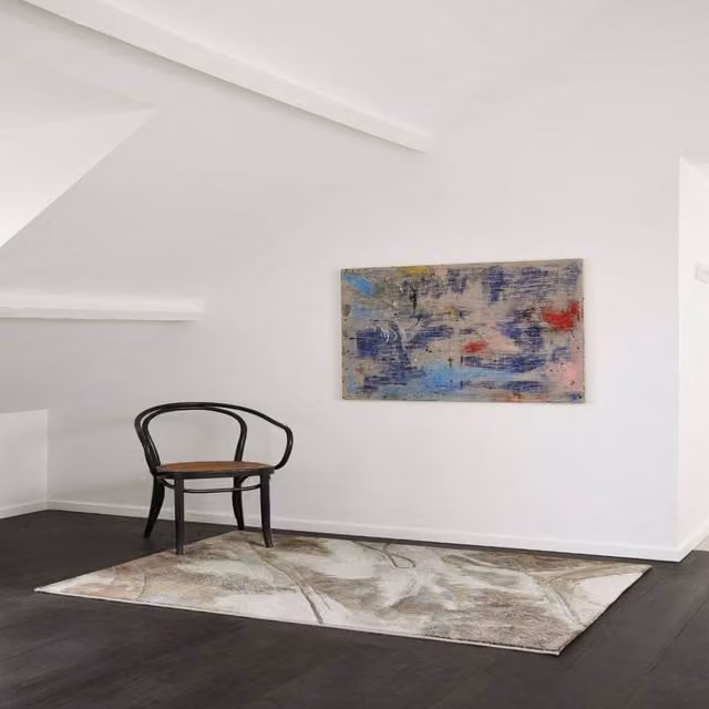 The Rug Shop UK Abstract Modern Beige Machine Woven Area Rug W: 200 cm, D: 290 cm