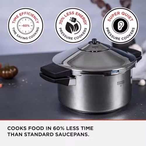 Kuhn Rikon Stainless Steel and Aluminium Pressure Cooker Multi Cooker Pot, Silver, 5 l – 3