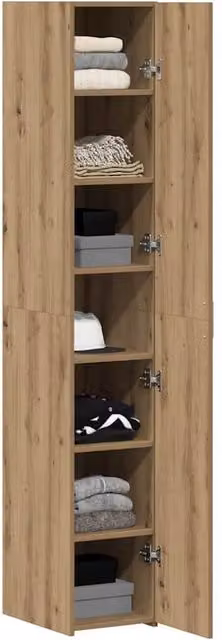 Berkfield Home Artisan Oak Highboard in Brown, W/D/H: 30 x 42.5 x 185 cm – 1