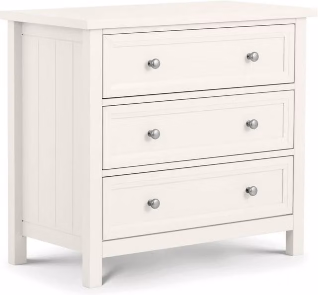 Cheshire Premium Solace 3 Drawer Wide Chest in Surf White