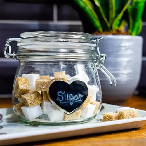 Nicola Spring Heart Shaped Storage Jar Labels, Black, Pack of 6, 5 x 4 cm – 4