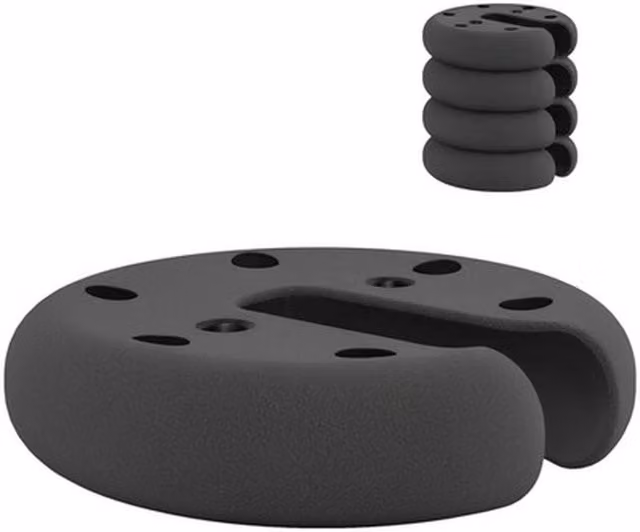 NESTLUNE 4-Piece Gazebo Weight Base Leg Pole Set, Black, W/D/H: 100 x 15 x 15 cm – 1