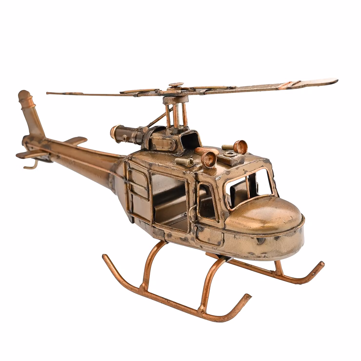 Harvey Makin Vintage Metal Helicopter Tabletop Ornament in Bronze – 2