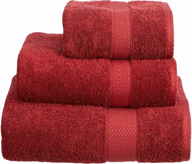 Bellissimo 8 Piece Purple and Red Cotton Terry Towel Set with Border
