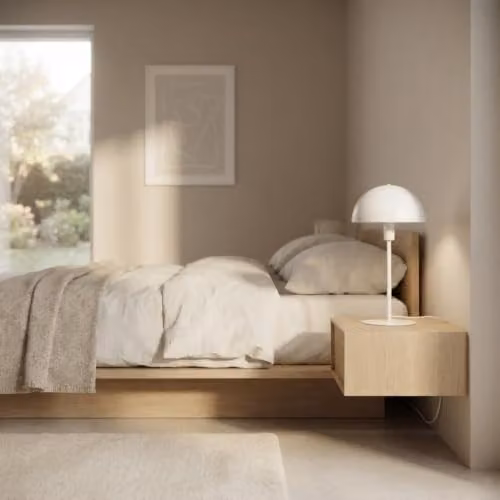 Nordlux Ellen White Metal Table Lamp with E14 Socket – 2