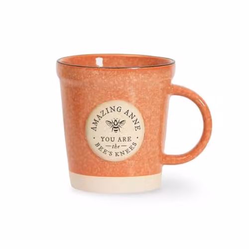 History and Heraldry Personalised Orange Plant Pot Style Ceramic Mug