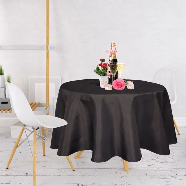 Trimming Shop Neel Blue Round Polyester Tablecloth, 178 cm Diameter – 1