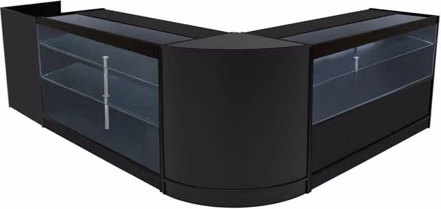 Monstershop Vega LED Shop Counter Set K1500, C1500, TB60 & CM60 in Black