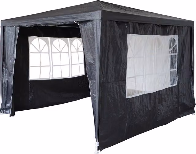 BIRCHTREE Grey PE Gazebo, W: 300 cm