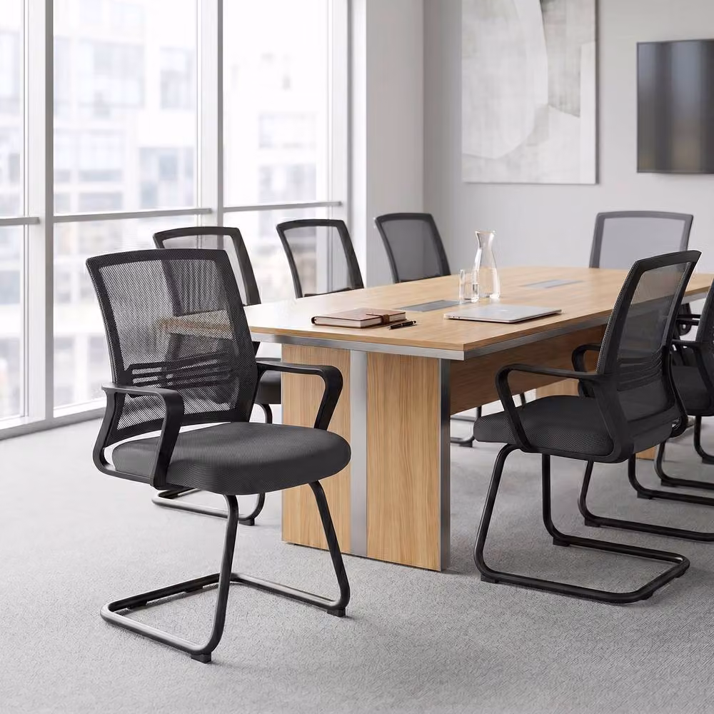 Rolipo Ergonomic Padded Reception Office Chair with Armrests in Dark Grey – 9