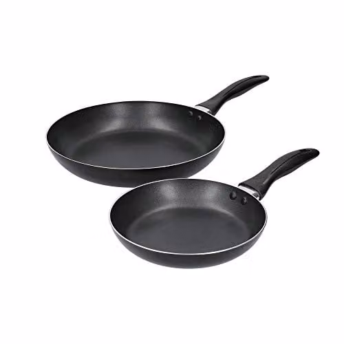KitchenCraft Non-Stick Aluminium Frying Pan Set in Black