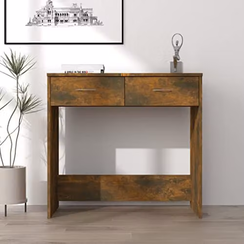 vidaXL Modern Writing Desk in Brown, W/D/H: 80 x 40 x 75 cm – 2