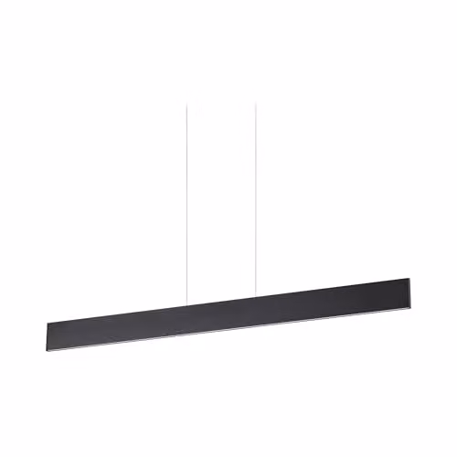 Netlighting Integrated LED Linear Suspended Ceiling Pendant Lamp, Black, 3000K, W: 120 cm