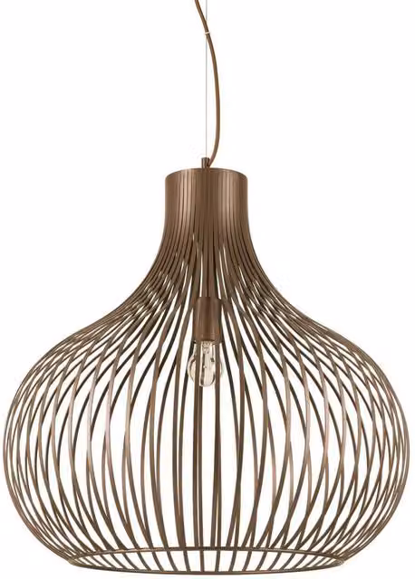 Ideal Lux Onion 1 Light Modern Suspended Ceiling Pendant in Brown, Diameter: 59.5 cm