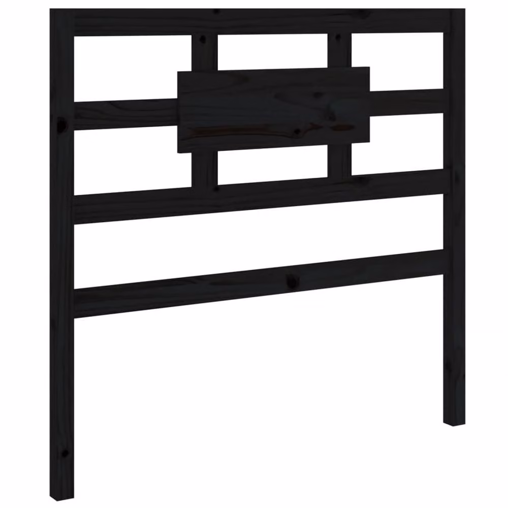 Berkfield Home Beautiful Bed Headboard in Black Solid Pine Wood, W/D/H: 95.5 x 4 x 100 cm – 2